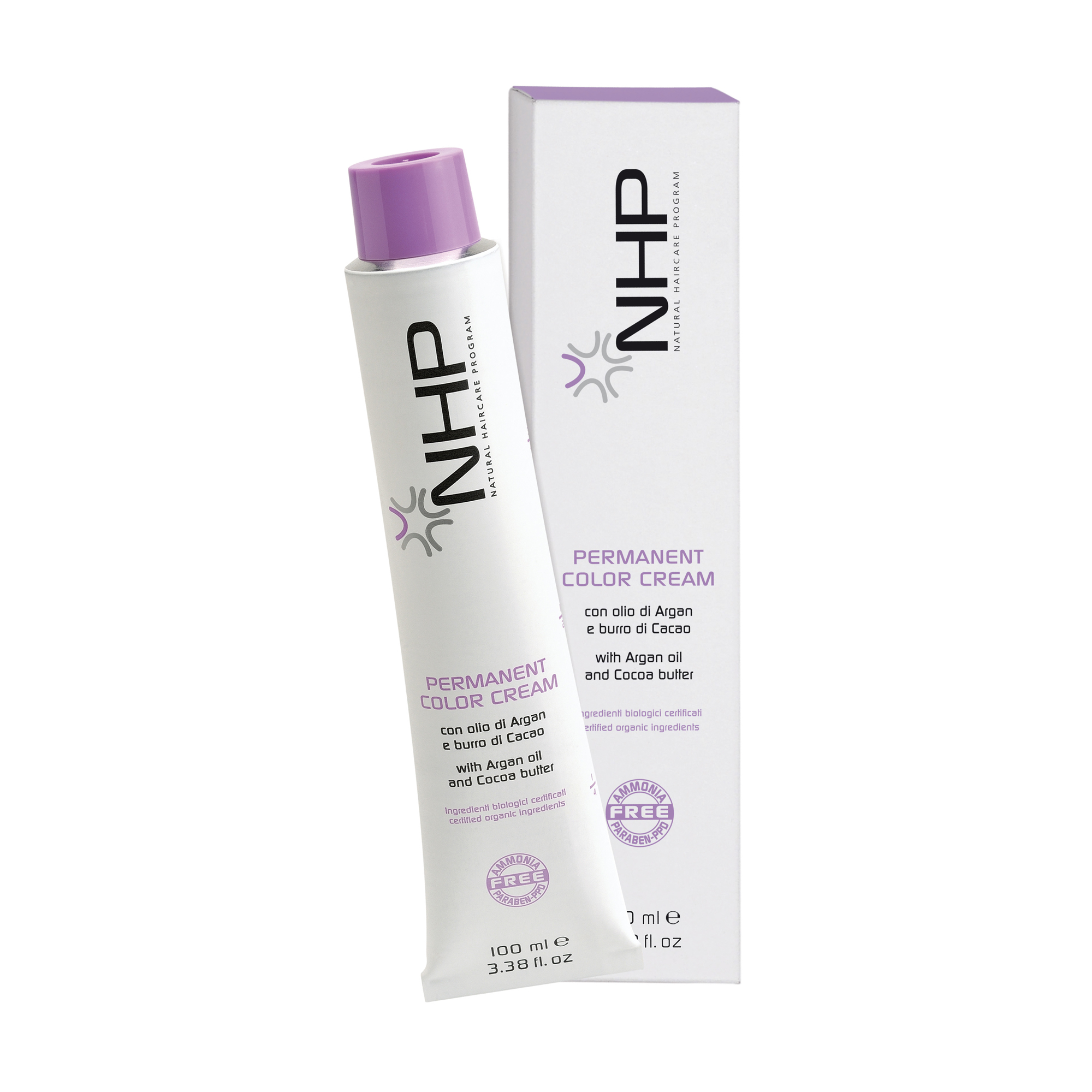 Безаміачна крем-фарба для волосся NHP Permanent Color Cream, 6.34 Золотисто-мідний темний блондин, 100 мл
